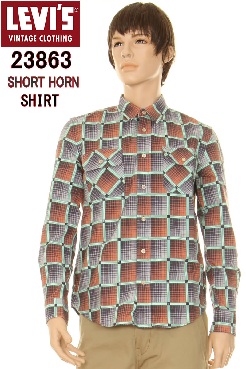 LEVI'S VINTAGE CLOTHING 23863-0018 NEW YORK SHORT HORN SHIRT ꡼Х ơ 硼ȥۡ  åġLEVIS꡼Х ӥơ  󥰥 å Ĺµ 23863 LVC Ĺµ  DEAD STOCK