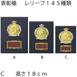 表彰楯　ATZ-3433C 高さ18cmサンレオ　樹脂製　【文字代無料】 野球　サッカー　空手　マラソン　トロフィー　優勝カップ　卒団　卒業　記念品　ゴルフ