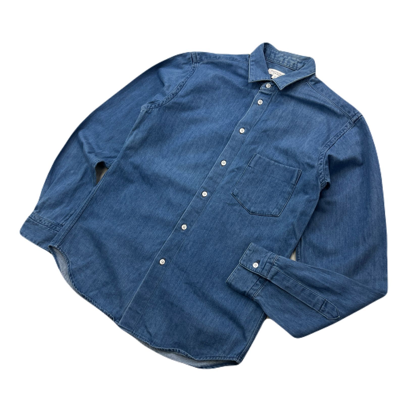 Rakuten - 【中古】ユナイテッドアローズ デニム シャツ 長袖 細身 メンズ Sサイズ きれいめ 長く着られる一枚 ●AA343