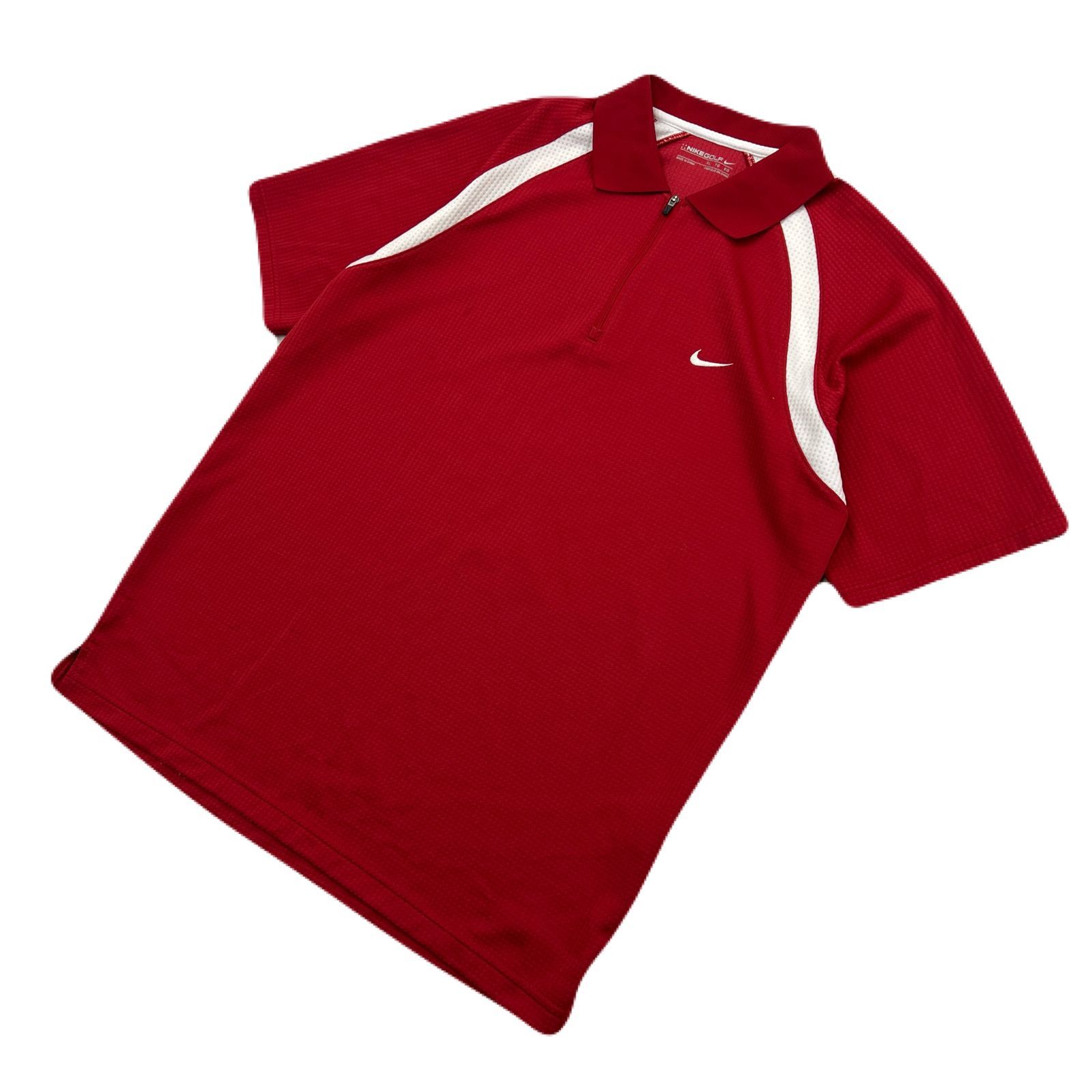 【中古】 ナイキ ゴルフ ポロシャツ ゴルフシャツ レッド 赤 メンズ XL 【 ゆったり目の大き目サイズ 】 NIKE GOLF ●K337