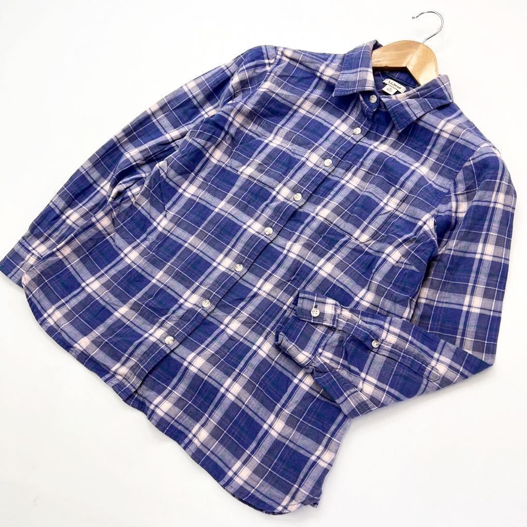 【中古】 エルエルビーン ☆ L.L.Bean 明るく元気が出る♪ チェック 長袖 シャツ ネイビー パープル レディース M 登山 アウトドア キャンプ■S914 threemysteries-10004886 MYSTERIES楽天市場店 パッケージ画像