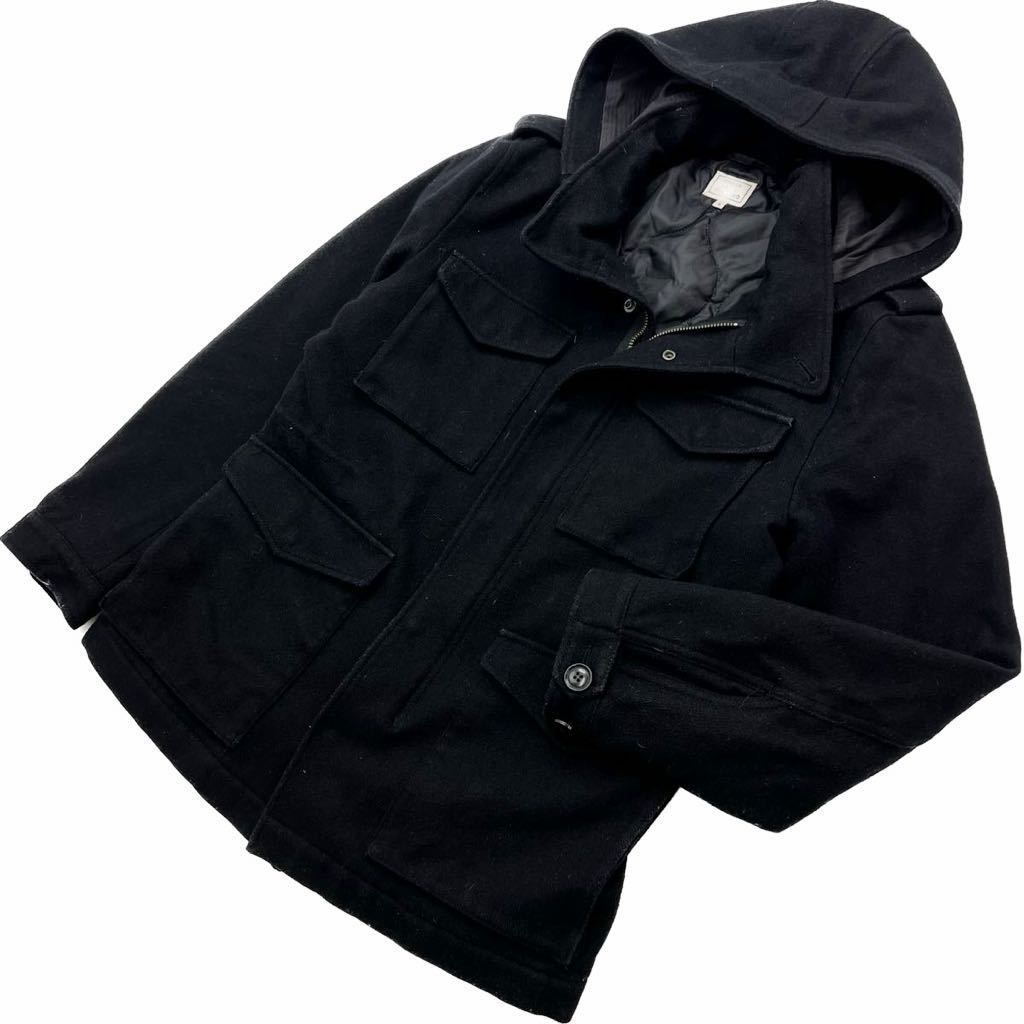 Rakuten - 【中古】green label relaxing ★ 着回し抜群◎ ブラック ウール 中綿 ジャケット パーカー S 定番 ユナイテッドアローズ グリーンレーベル■AC301