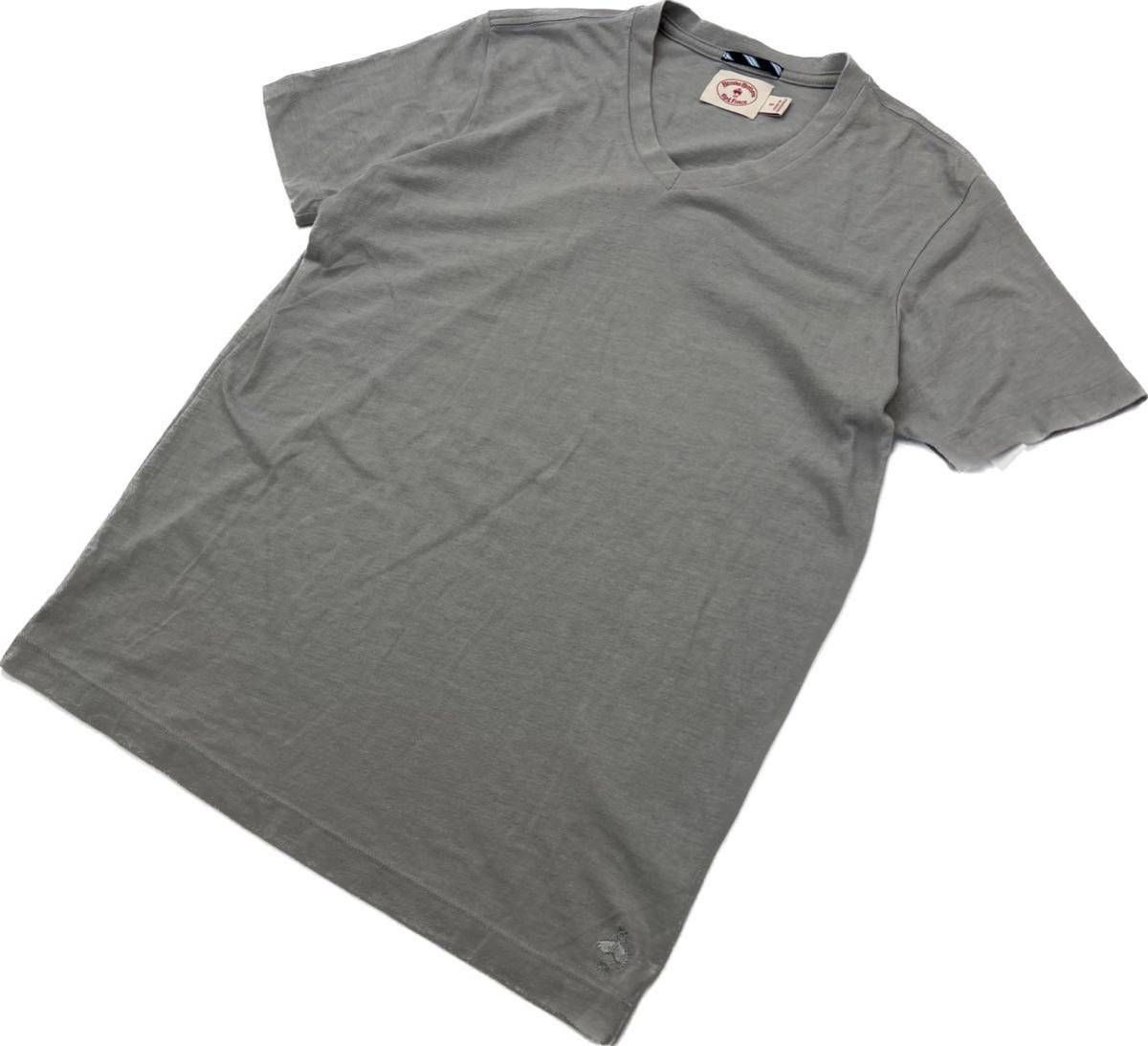 乐天商城 - 【中古】BROOKS BROTHERS ☆ 安定の着心地◎ Vネック カットソー Tシャツ グレー S 春夏 シャツインナー シンプル ブルックスブラザーズ■AF265
