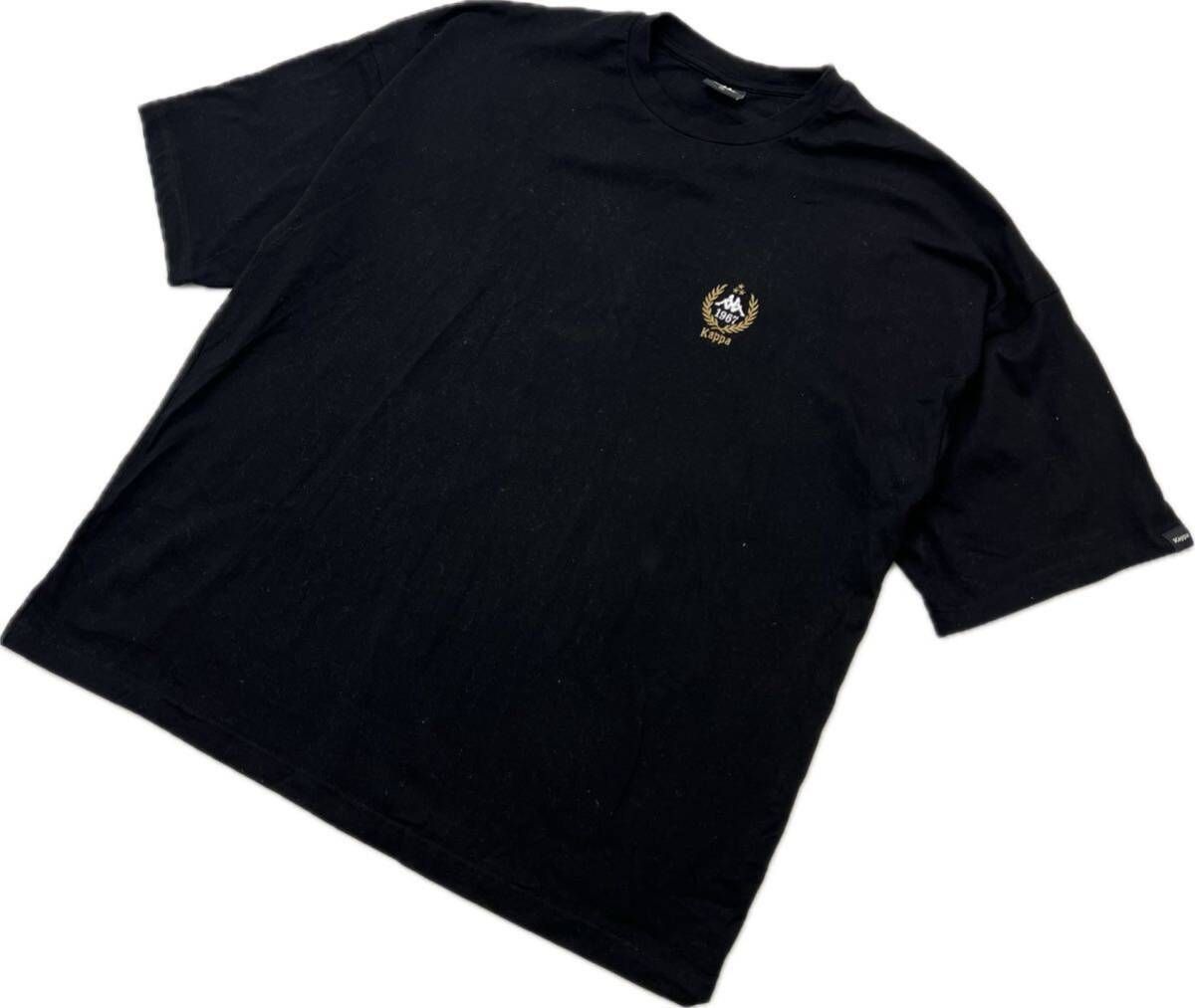 Rakuten - 【中古】Kappa ☆ メッセージ プリント 半袖 Tシャツ ブラック 黒 オーバーサイズ XXL 春夏 ゆるだぼ Y2K ストリート 古着 人気 カッパ■AA298