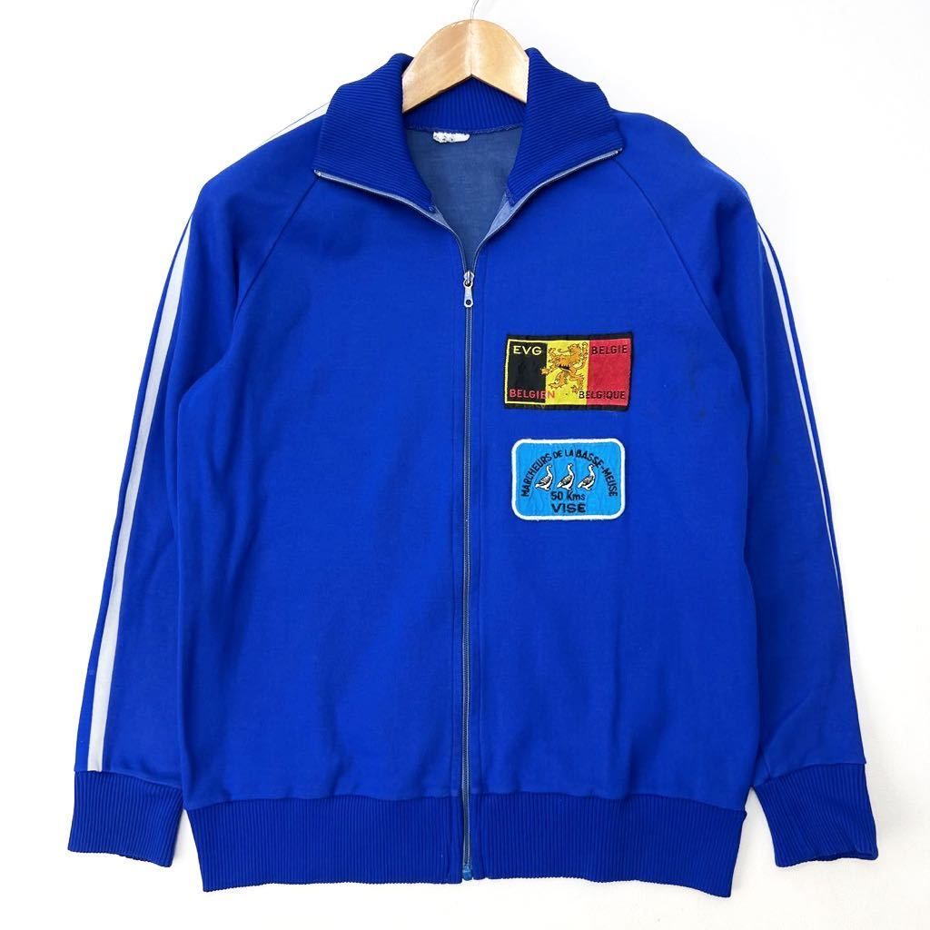 Rakuten - 【中古】ヴィンテージ ☆ ドイツ ☆ ジャージ トラックジャケット トップス M相当 ブルー ヨーロッパ古着 オールド スポーティ 古着MIX■AJ175