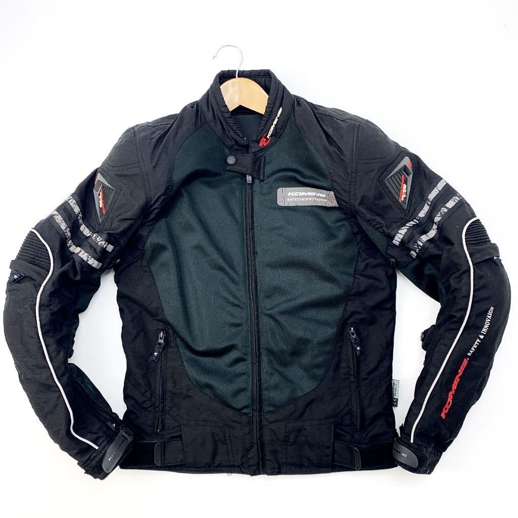 【中古】コミネ KOMINE ライディングメッシュジャケット ジェミニ JK-001 ライダースジャケット Sサイズ 【肩 背中 袖 パッド付】 バイク■BB133