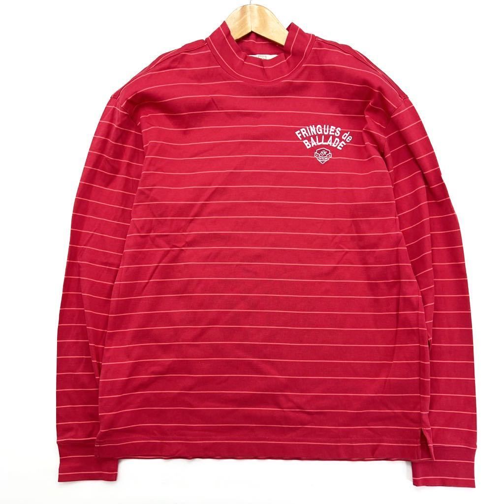 【中古】 ゾーイ ゴルフ ☆ ZOY GOLF ボーダー 長袖 Tシャツ ロングスリーブ ピンク...