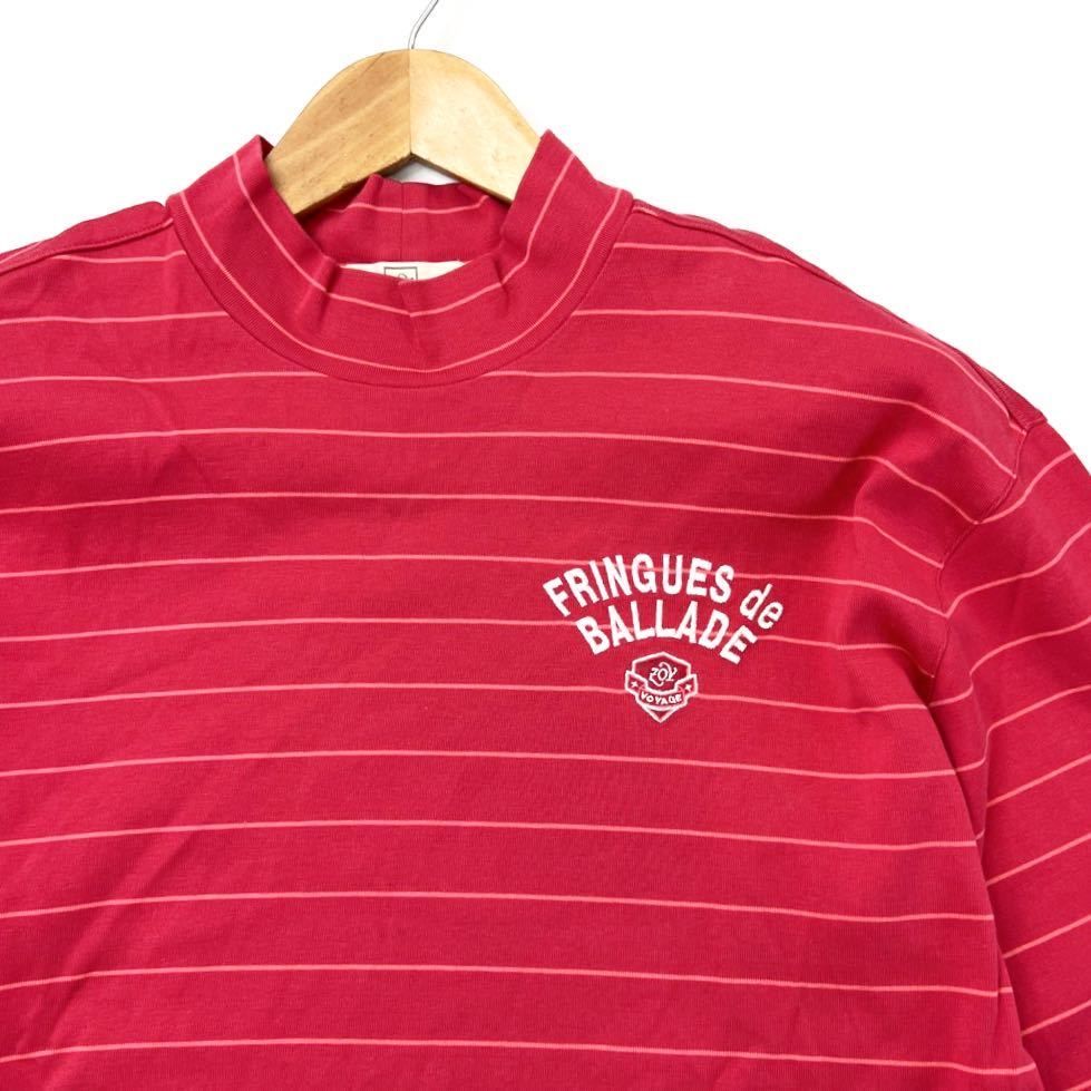 【中古】 ゾーイ ゴルフ ☆ ZOY GOLF ボーダー 長袖 Tシャツ ロングスリーブ ピンク...