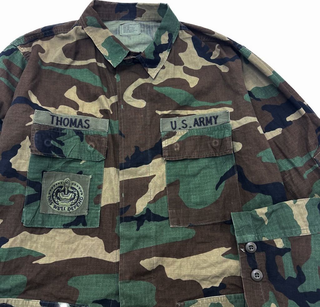 Rakuten - 【中古】アメリカ軍 ☆ 米軍 実物 ウッドランド カモフラ 迷彩 BDU ジャケット M ミリタリー アメカジ ストリート カジュアル サバゲー 古着■BE250