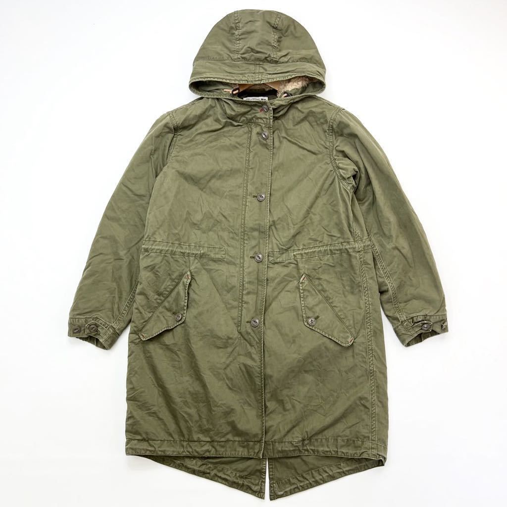  UNIQLO × INES DE LA FRESSANGE モッズコート ジャケット パーカー カーキ レディース L ミリタリー ストリート ユニクロ イネス■DJ186