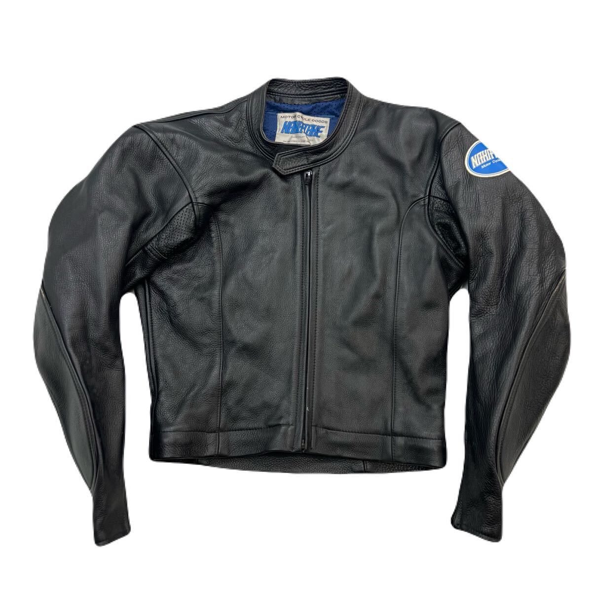 乐天商城 - 【中古】NAKATAKE ☆ ナカタケ レザージャケット シングルライダース ライディングジャケット ライダースジャケット ブラック L バイカー■BE296