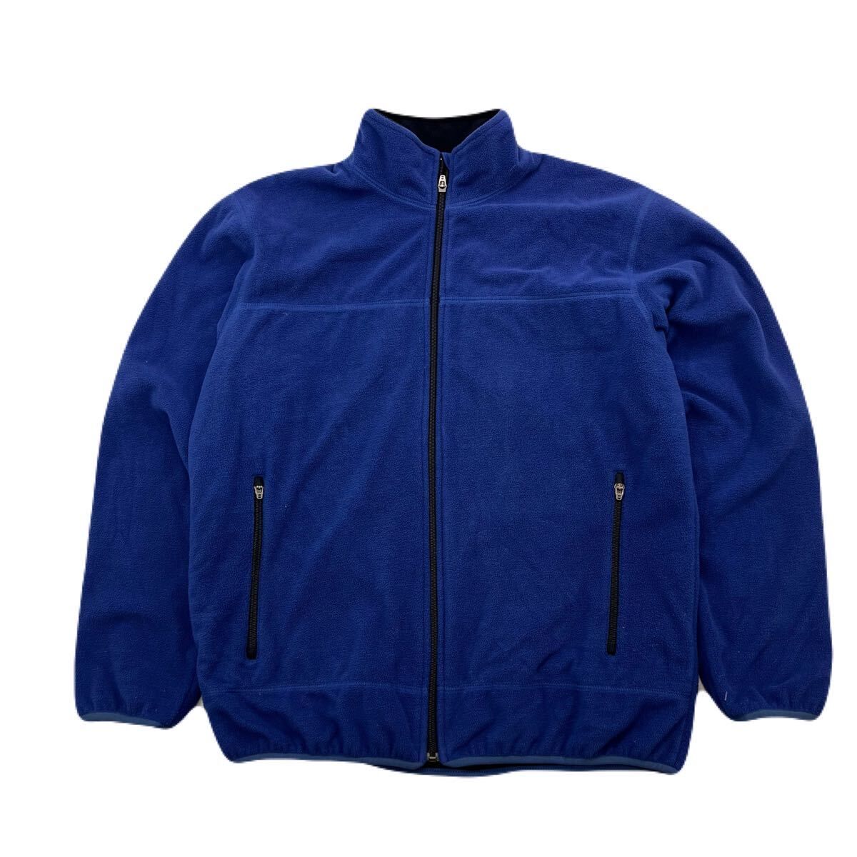 乐天商城 - 【中古】LANDS END ☆ ランズエンド フリースジャケット M ブルー メンズ 秋冬 アウトドア スポーツ 登山 着まわし タウンユース 古着■BJ255