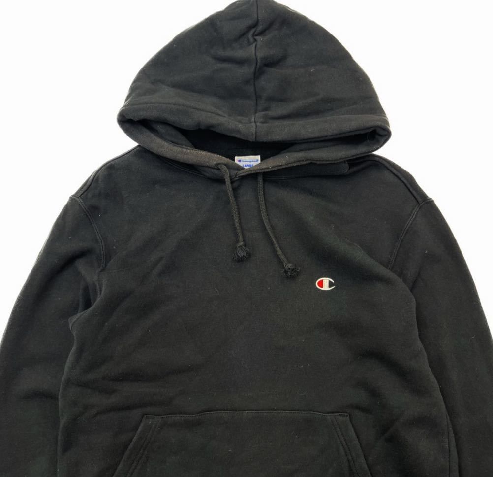 Rakuten - 【中古】Champion ☆ ブラック スウェット プルオーバー パーカー L 人気 定番 スポーツ ストリート アメカジ ゆるだぼ 古着 チャンピオン■AK291