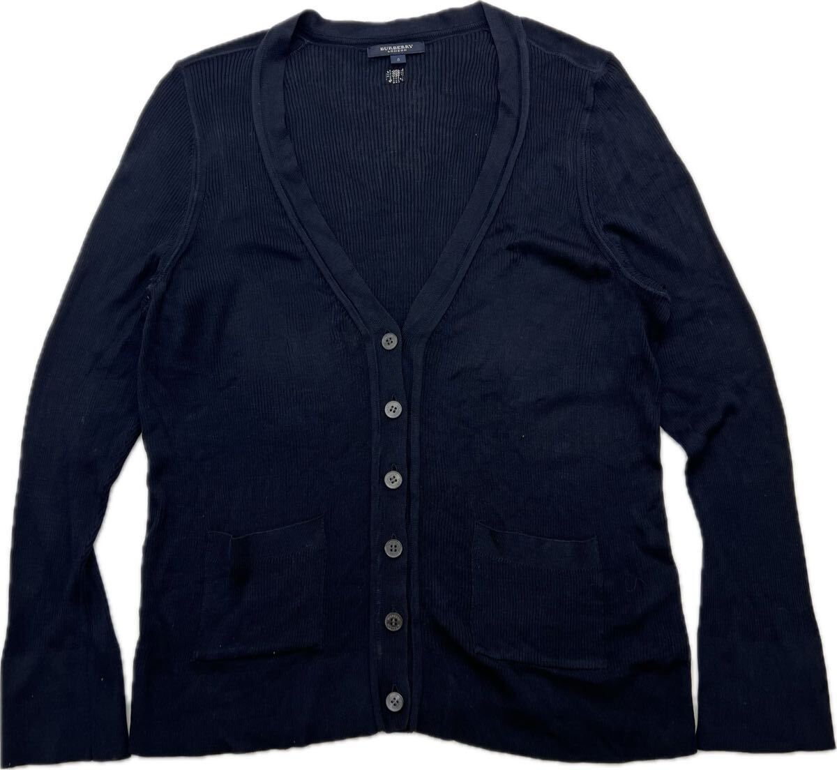 中古 BURBERRY バーバリー 三陽商会 正規 シルク ニット カーディガン ダークネイビー 5 レディース XL 秋冬 通 threemysteries-10001057 MYSTERIES楽天市場店 パッケージ画像