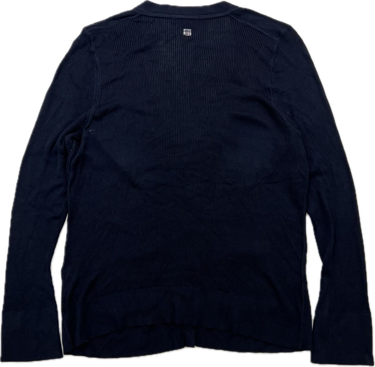 中古 BURBERRY バーバリー 三陽商会 正規 シルク ニット カーディガン ダークネイビー 5 レディース XL 秋冬 通 threemysteries-10001057 MYSTERIES楽天市場店 サンプル画像2