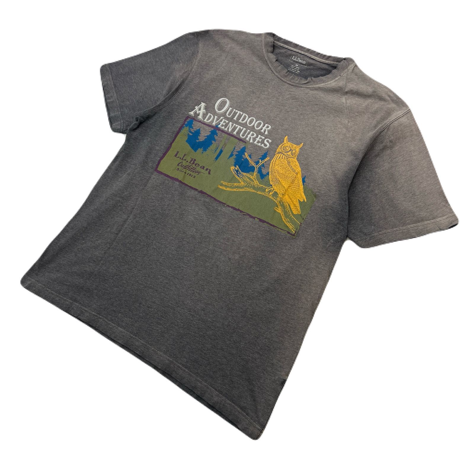 乐天商城 - 【中古】エルエルビーン 半袖 Tシャツ メンズ Mサイズ フェードグレー 【 古着のアジ満載 最強の雰囲気 古着でしか出ない風合い♪ 】 L.L.BEAN ●BG272