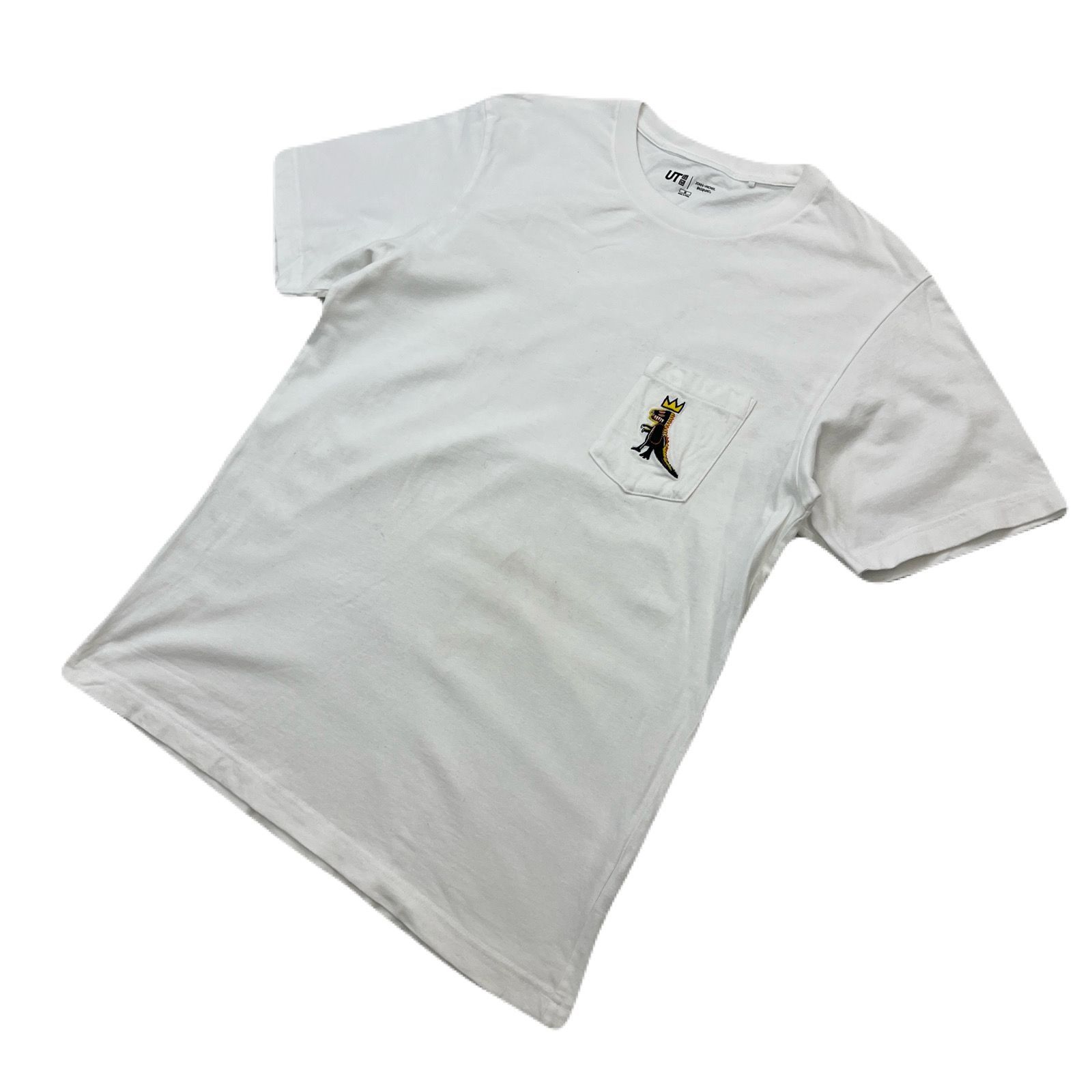 【中古】 ジャンミシェル バスキア ユニクロ UT 半袖 Tシャツ ホワイト 胸ポケT 【 人気 シンプルな高アイテム 】 UNIQLO ユーティ ●N268