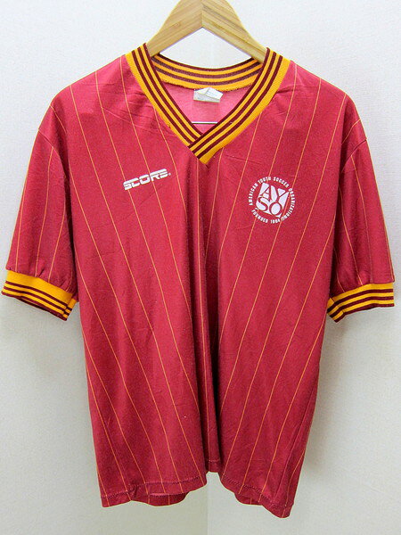 【中古】 ■SCORE/スコア★エンジ色サッカー用半袖シャツsizeM■#F