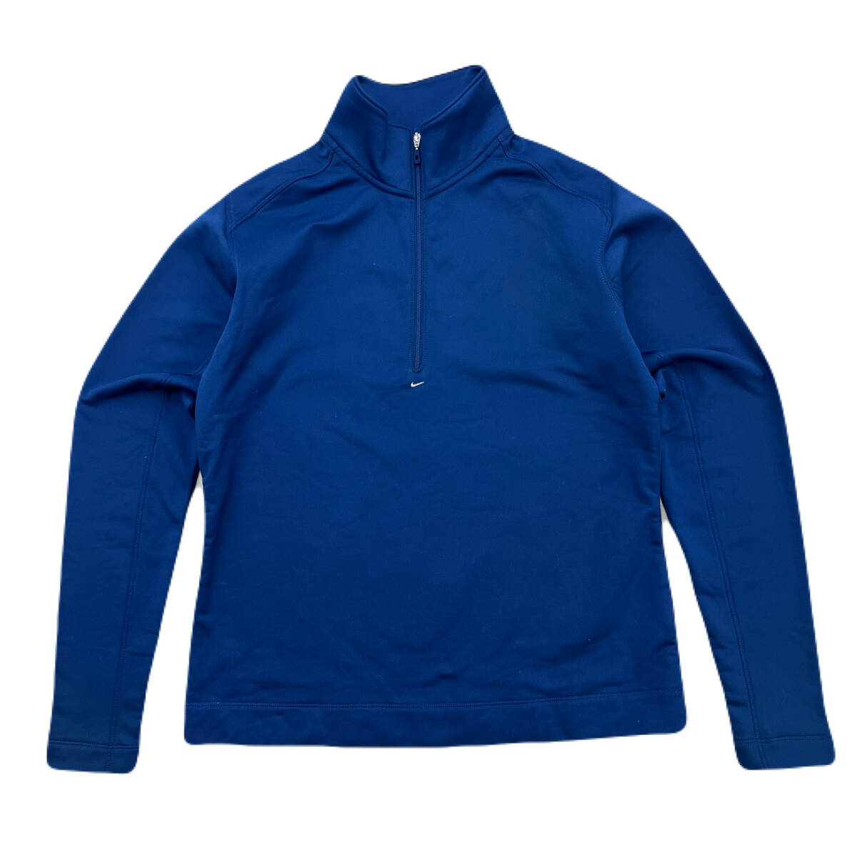 【中古】 ナイキ ゴルフ ストレッチ ハーフジップ インナー シャツ ネイビー ブルー レディース Lサイズ ●AD365
