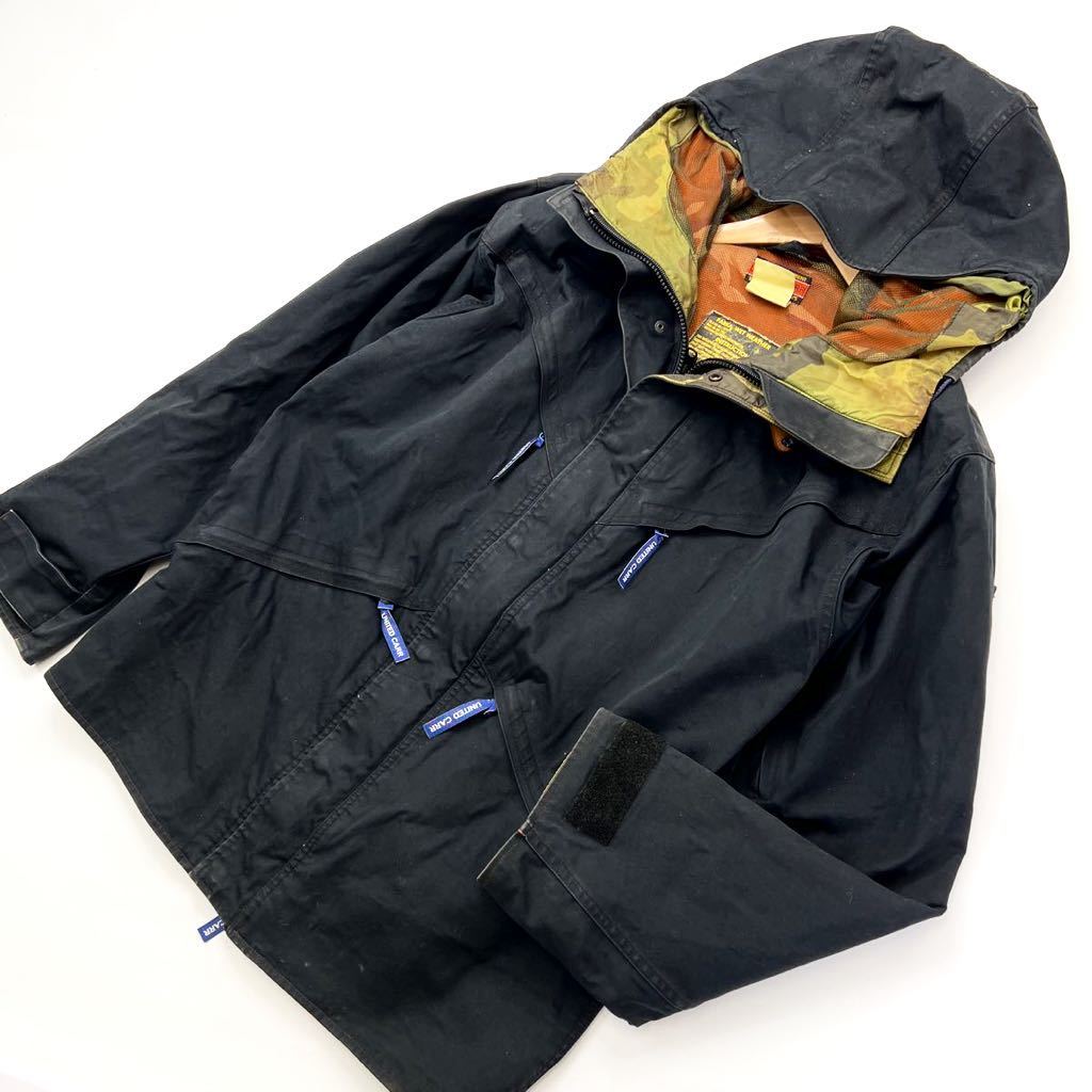 【中古】 Buzz Rickson's UNITED CARR ☆ マウンテンパーカー アークティックパーカー ブラック L 渋いカモフラ裏地◎ 東洋エンタープライズ■DA197