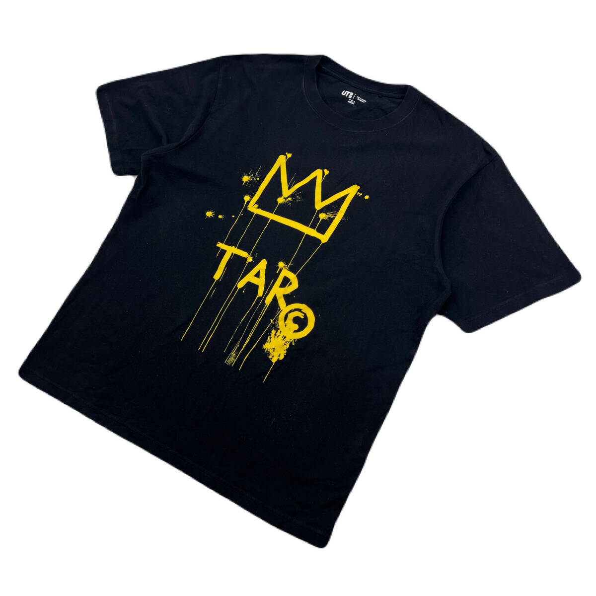 【中古】 ユニクロ ジャンミシェルバスキア 半袖 Tシャツ ブラック 黒 メンズ XL 名作 【 トレンドのビッグシルエット 】 UNIQLO ●E332