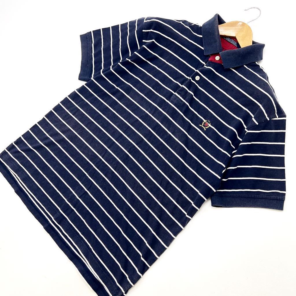 トミーヒルフィガー ☆ TOMMY HILFIGER ボーダー柄 半袖 ポロシャツ M ネイビー ホワイト 着回し抜群♪ ストリート アメカジ■FA176 ブランドTOMMY HILFIGER サイズ表記・実寸（平置き計測）表記：M 実寸： 着丈70cm 身幅52cm 肩幅50cm 袖丈23cm ※必ず実寸をご確認の上、ご入札ください。 ※多少の誤差はご了承ください。 コンディション状態：若干の使用感はございますが、問題なくご着用頂けます。 状態ランク：10中 7 （中古品と言うことにご理解いただける方のみご入札をお願い致します。）