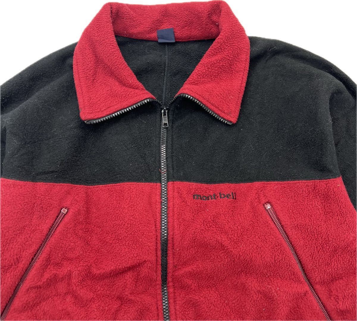 【中古】 mont-bell ☆ ブラック レッド フリースジャケット ミドルレイヤー L 登山 アウトドア キャンプ オールド 旧タグ 人気 モンベル■G287 threemysteries-10008509 MYSTERIES楽天市場店 サンプル画像2
