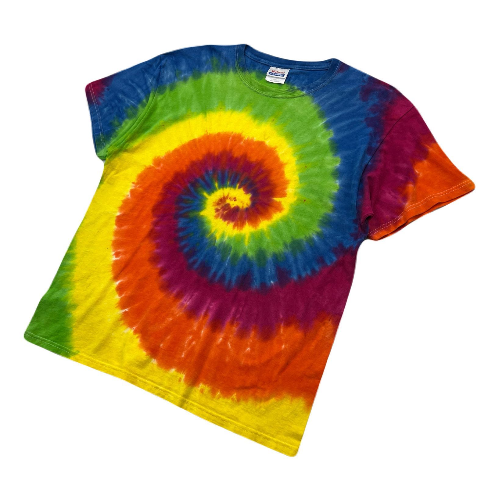 Rakuten - 【中古】ヘインズ 半袖Tシャツ レインボー タイダイ L メンズ 【 ヒッピー 60 70sスタイルに♪ 古着大定番 】 HANES ●AK359
