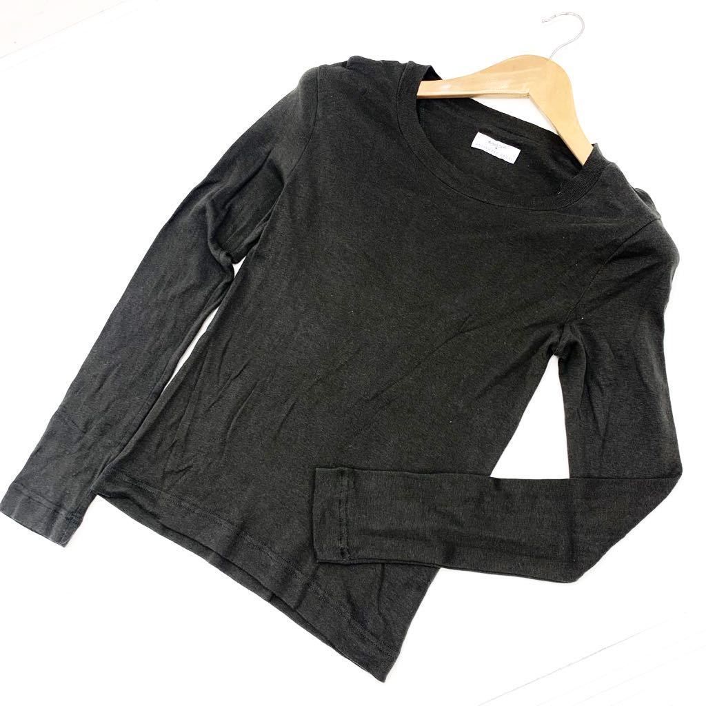 Rakuten - 【中古】Margaret Howell ★ HOUSE HOLD GOODS 長袖 カットソー Tシャツ ブラック系 チャコール レディース Fサイズ 大人 古着 マーガレットハウエル ■BB106