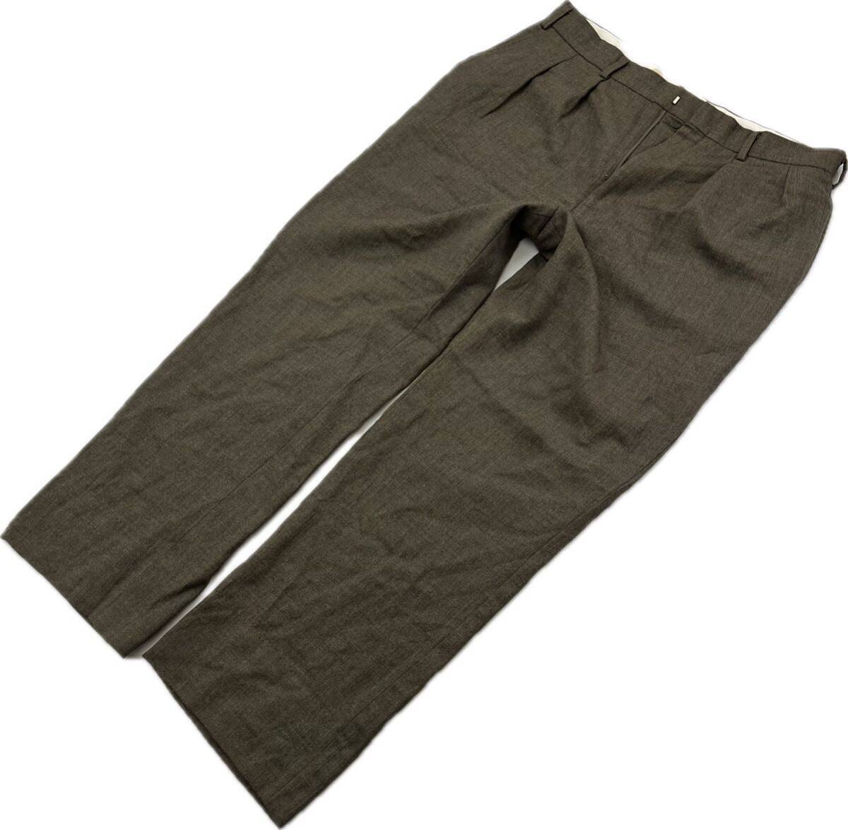 【中古】 BROOKS BROTHERS ☆ 上品な落ち着き◎ ウール スラックス パンツ ブラウン AB5 紳士 万能 オンオフ 日本製 ブルックスブラザーズ■Ja7720