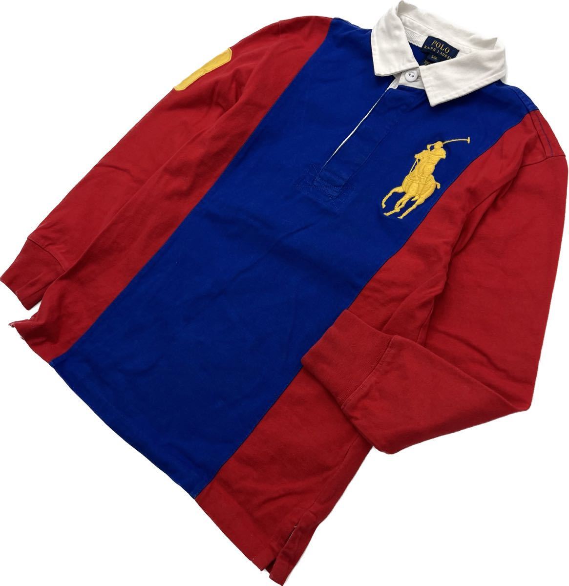 Polo Ralph Lauren ☆ ビッグポニー キッズ S 8 140相当 ラガーシャツ 長袖 レッド ブルー アメカジ お出かけ ポロラルフローレン■S2226 ブランドPolo Ralph Lauren サイズ表記・実寸（平置き計測）表記：S 実寸： 着丈55cm 身幅40cm 肩幅38cm 袖丈46cm ※必ず実寸をご確認の上、ご入札ください。 ※多少の誤差はご了承ください。 コンディション状態：古着のため、若干の使用感がございますが問題なくご着用頂けます。 状態ランク：10中 7 （中古品と言うことにご理解いただける方のみご入札をお願い致します。）
