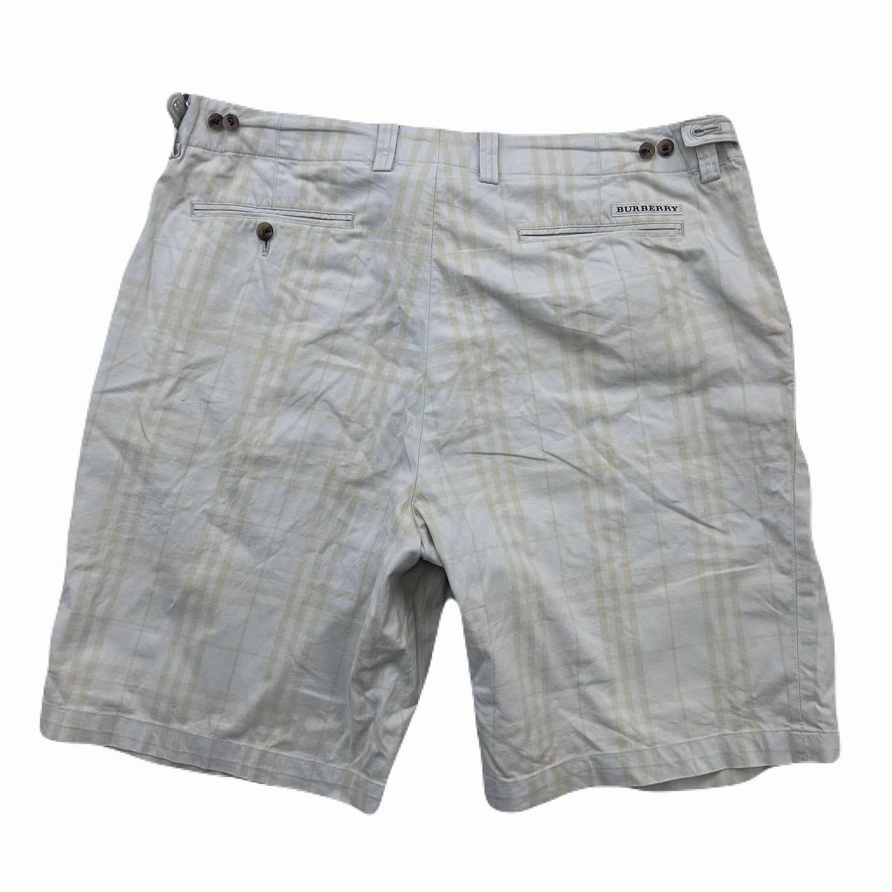 中古 バーバリー ゴルフ ショートパンツ メンズ LL 大きめ ライトベージュ 薄いチェック柄 ストレッチ ポリコットン 伸縮 threemysteries-10012153 MYSTERIES楽天市場店 サンプル画像2