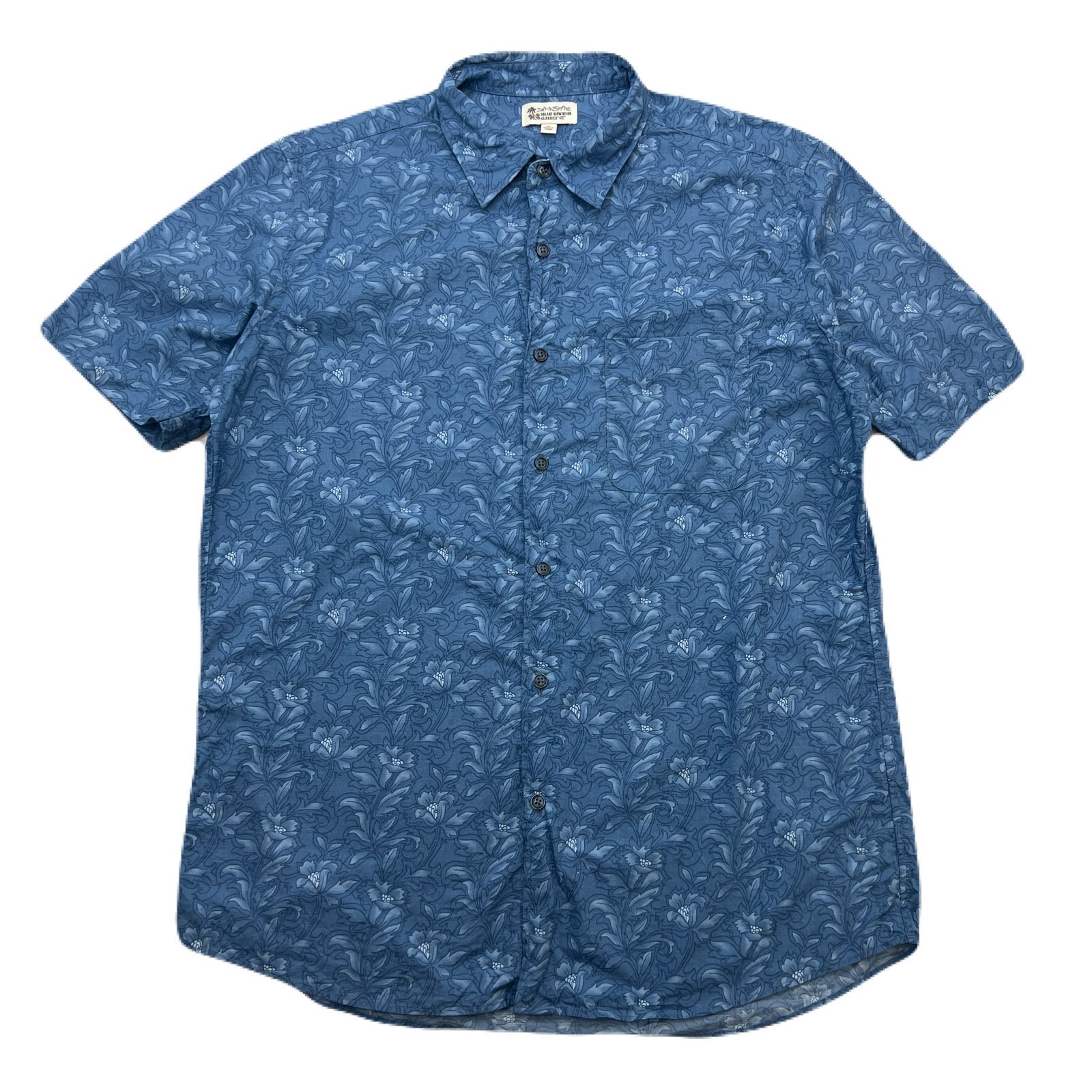 usa 美品 IOLANI イオラニ 半袖 アロハシャツ 花柄 ボタニカル usa 