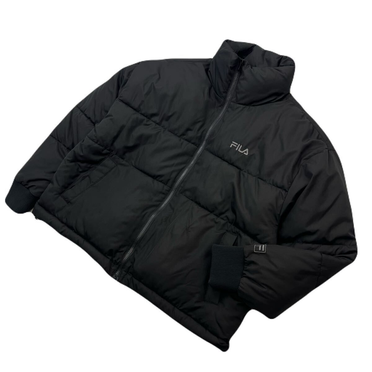 Rakuten - 【中古】FILA フィラ ブラック 中綿 ジャケット ブラック メンズ ビッグシルエット M ボリューム ストリート スケーター ヒップホップ 古着■AE356