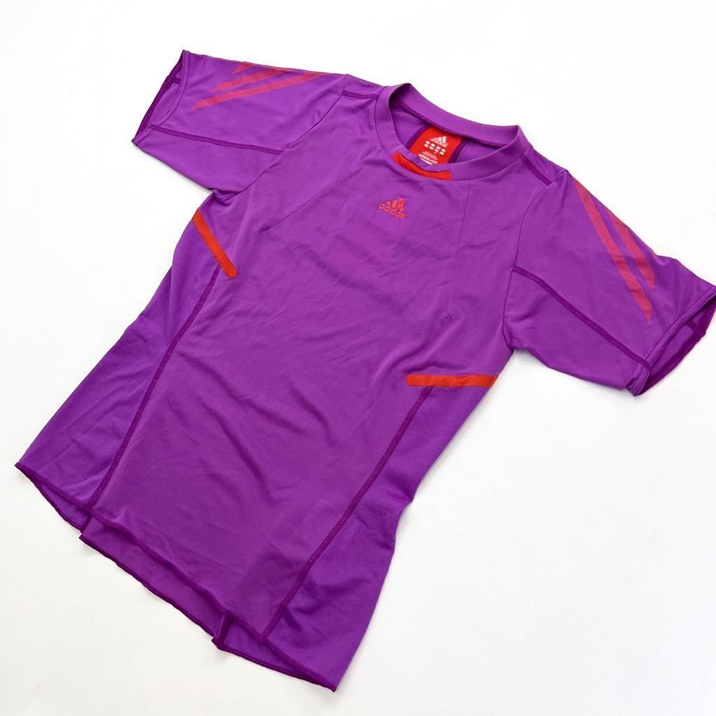 Rakuten - 【中古】adidas 半袖 Tシャツ 派手カラー◎ 速乾◎ パープル レッド レディース M ランニング トレーニング 筋トレ スポーツ アディダス■AJ219
