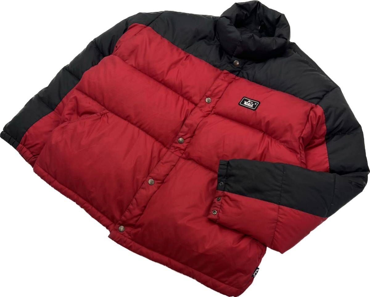 Rakuten - 【中古】WOOLRICH ☆ フカフカ◎ ボリュームMAX ダウンジャケット ブラック レッド LL アウトドア 大人 アウトドア 古着MIX ウールリッチ■AE251
