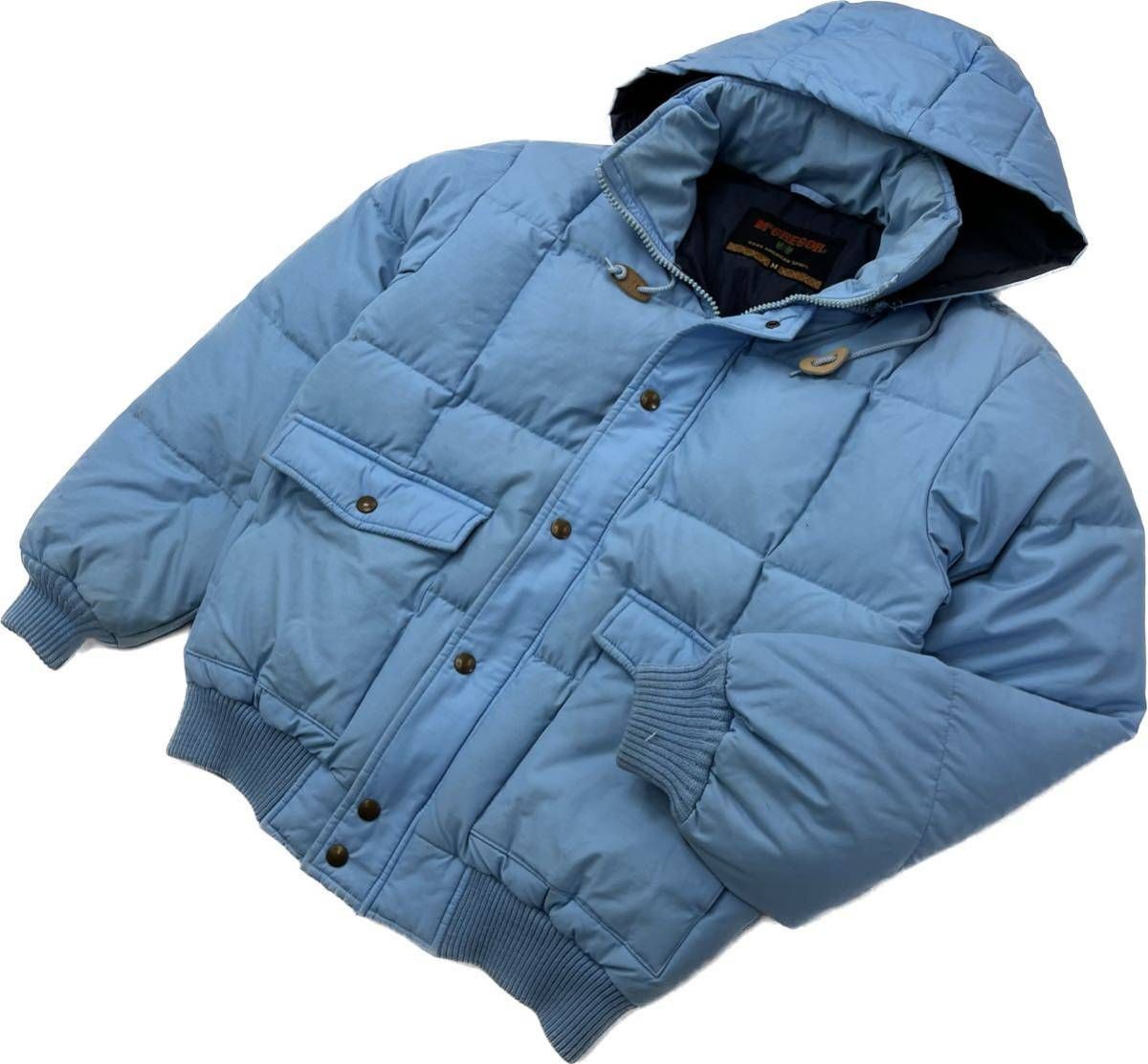 Rakuten - 【中古】McGREGOR ☆ 超厚手◎ フカフカ ダウンジャケット ダウンパーカー ブルゾン ライトブルー M 登山 アウトドア 古着MIX マックレガー■AK257