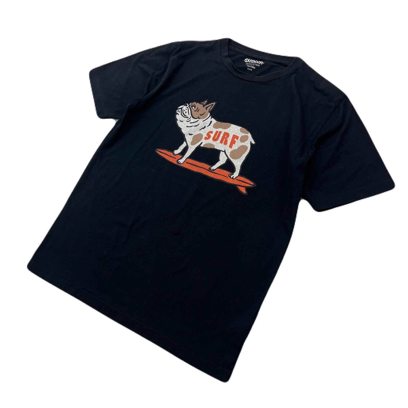 Rakuten - 【中古】アウトドアプロダクツ × ZERO STAIN 半袖Tシャツ メンズ Lサイズ 【 人気のアウトドアコラボ 】 ブラック 黒 ●S4542