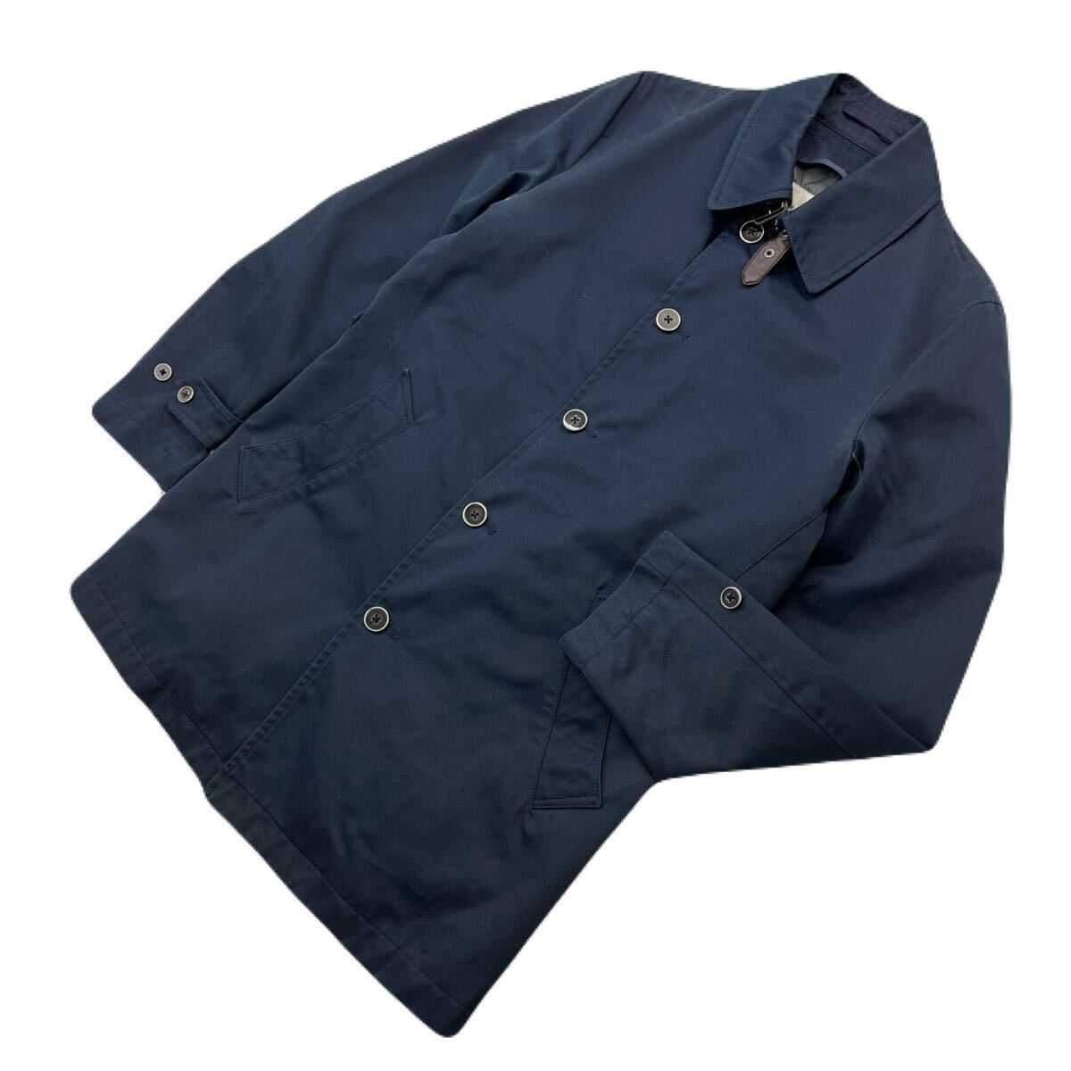 Rakuten - 【中古】MENS MELROSE メンズ メルローズ ネイビー 中綿 ジャケット コート 5 L相当 大人カジュアル 着回し モード きれいめ オンオフ 古着■S4337