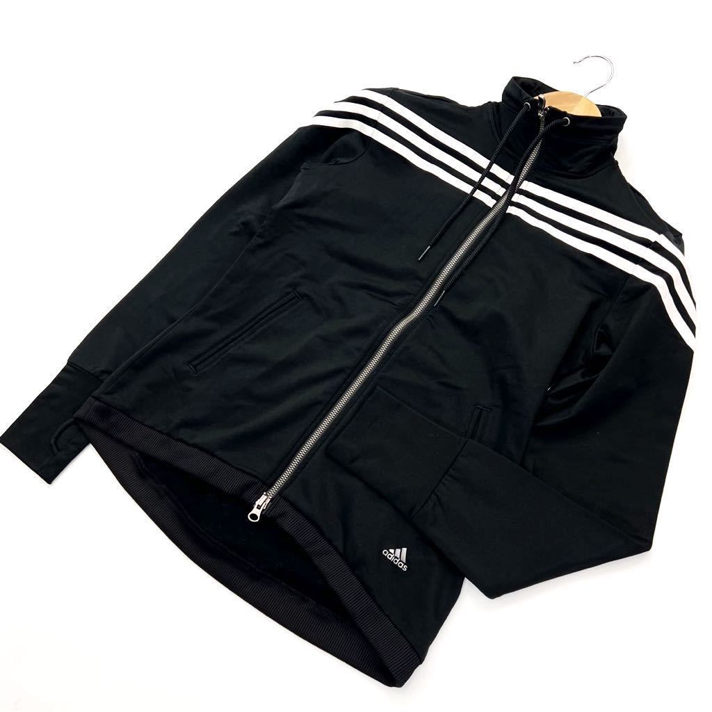 Rakuten - 【中古】アディダス ☆ adidas デザイン スリーライン ジャージ トラックジャケット クール ブラック レディース S ランニング トレーニング■S772