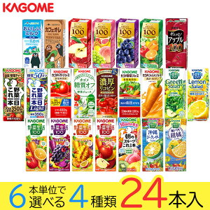 野菜ジュース 野菜生活 カゴメ エルビー果汁100％ジュース24本 23種類から4種類も選べる福袋♪(4種類×6本) カゴメ