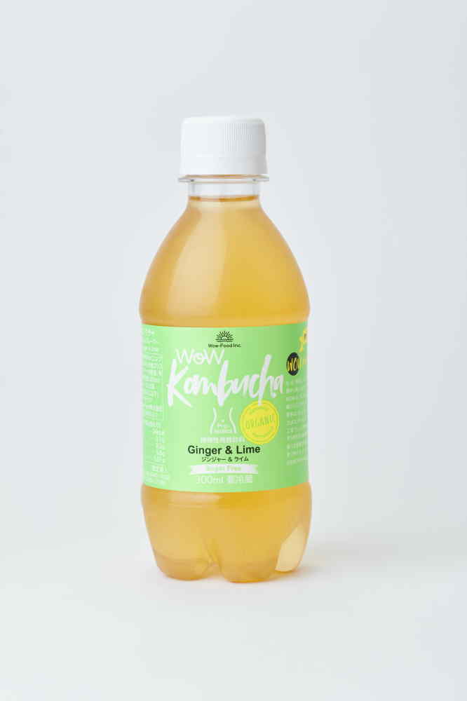 Wow-Food Kombucha ジンジャー&ライムフレーバー 300ml×24本