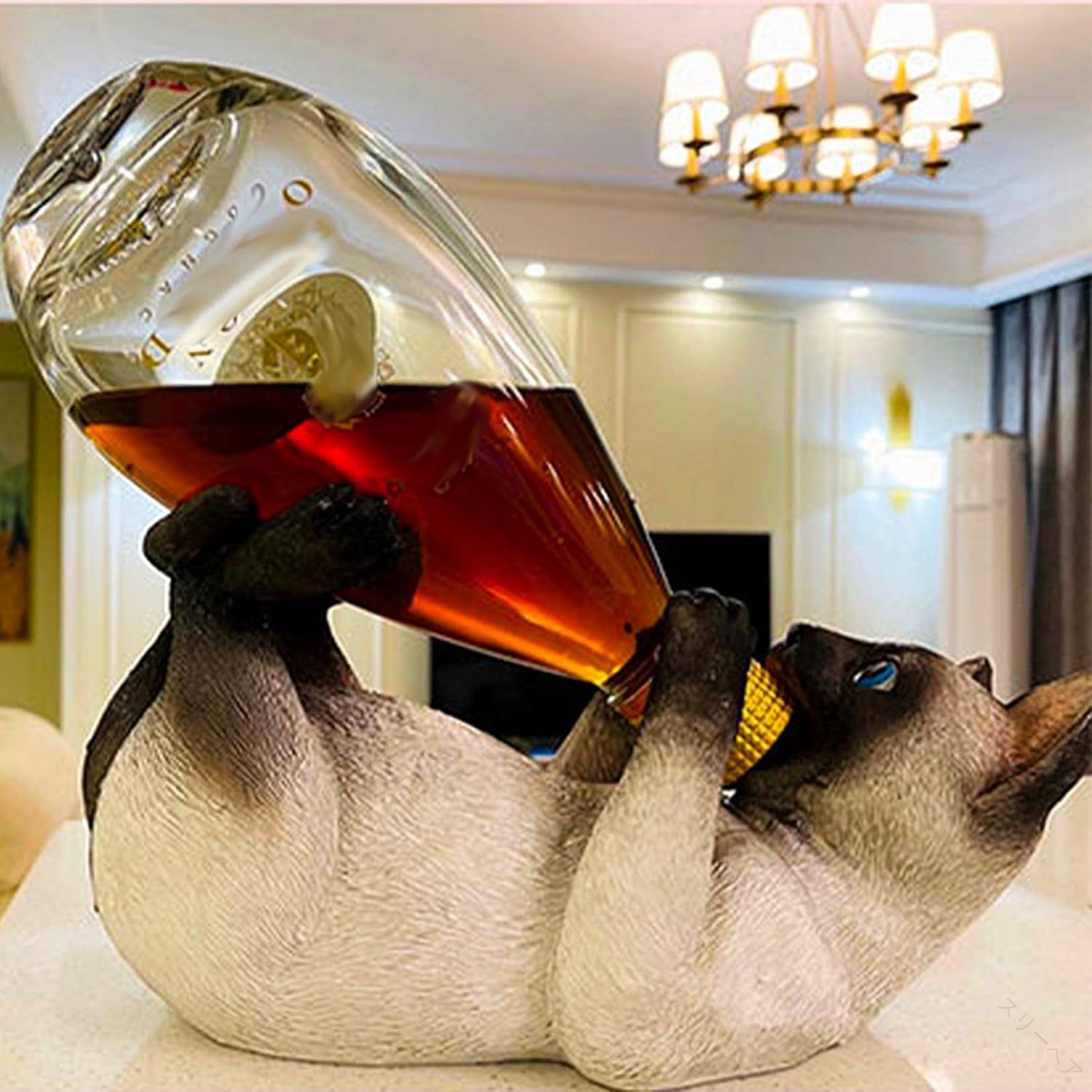 ワインラック 猫 モチーフ 樹脂製 北欧風 ヴィンテージ調 動物像 卓上収納 玄関飾り 可愛いワインスタ..