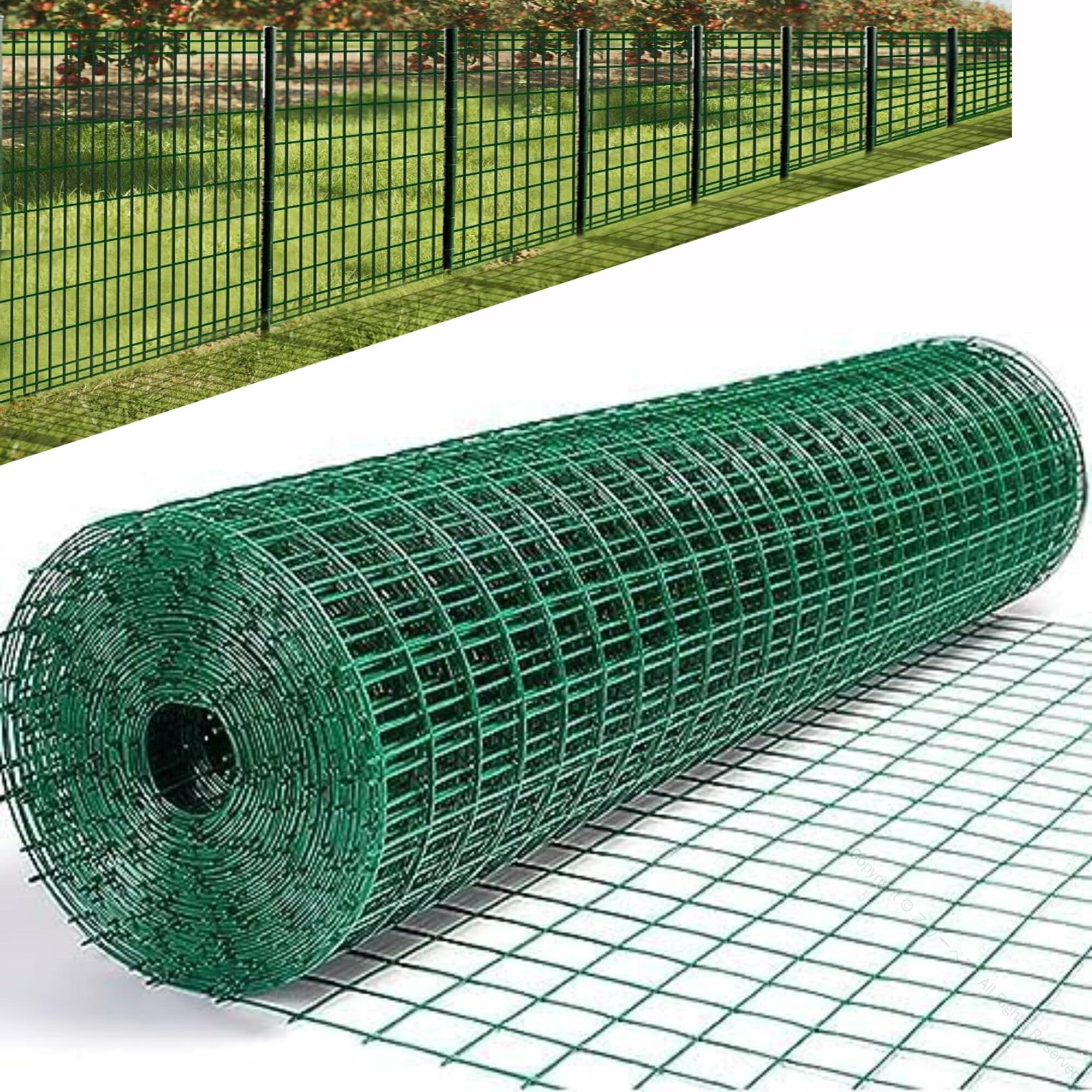 簡単金網フェンス 高さ1m 1.2m 1.5m 1.8m ワイヤー径2.4mm メッシュ穴6cm 防獣フェンス 万能金網 安全..