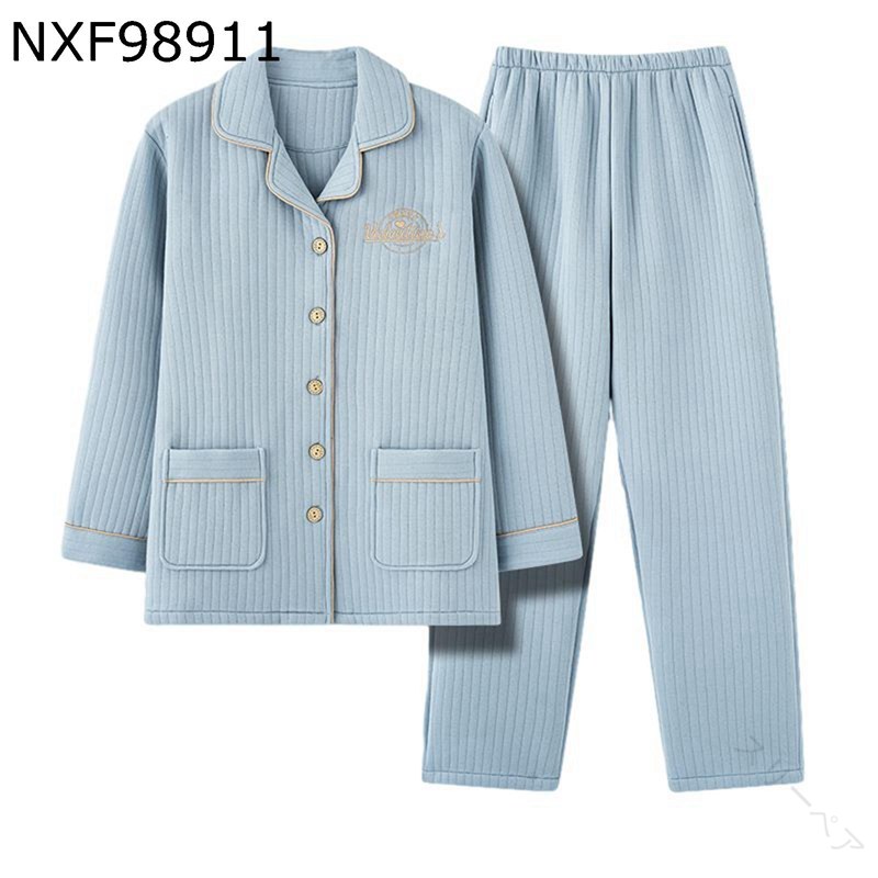 冬用 レディース ルームウェア 前開きパジャマ キルティング 二点セット 長ズボン付き 暖かい 防寒 柔らかく肌に優しい あたたかい ゆったり設計 プレゼントにも最適 お正月 新年祝いにおすすめの心地よい寝間着 室内服