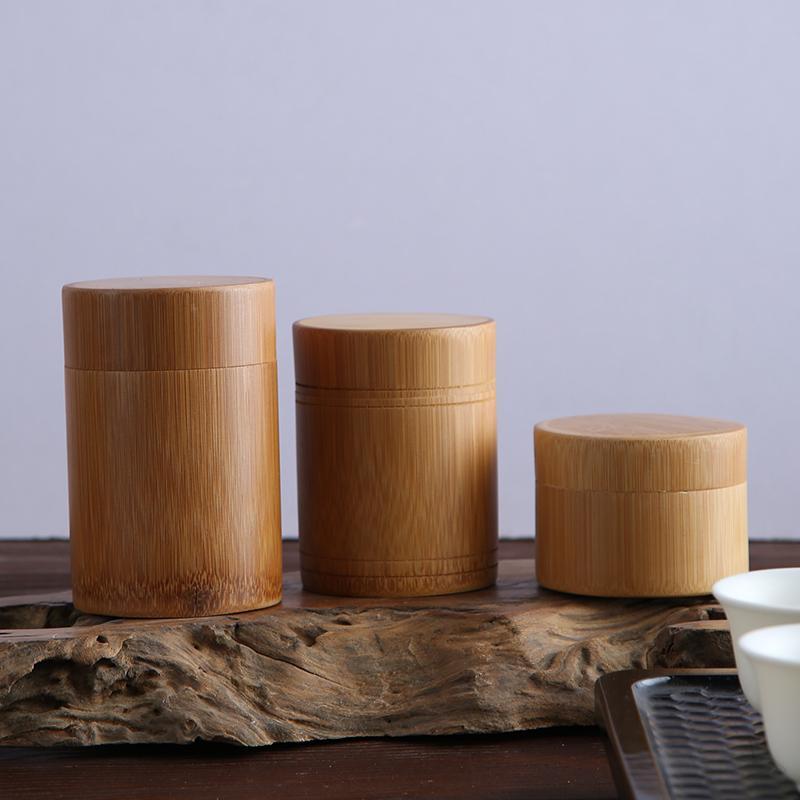 茶筒 木製 おしゃれ 茶缶 キャニスター お茶入れ 紅茶 コーヒー豆 保存容器 ポータブル 竹 密封カップ ..