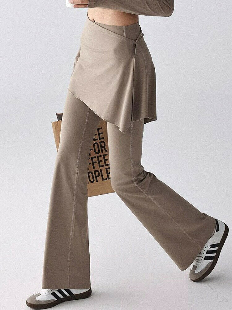 レディース ヨガパンツ ジョガーパンツ レギンス 10分丈 スパッツ 一体型 部屋着 ロング丈 ジム ヨガウ..