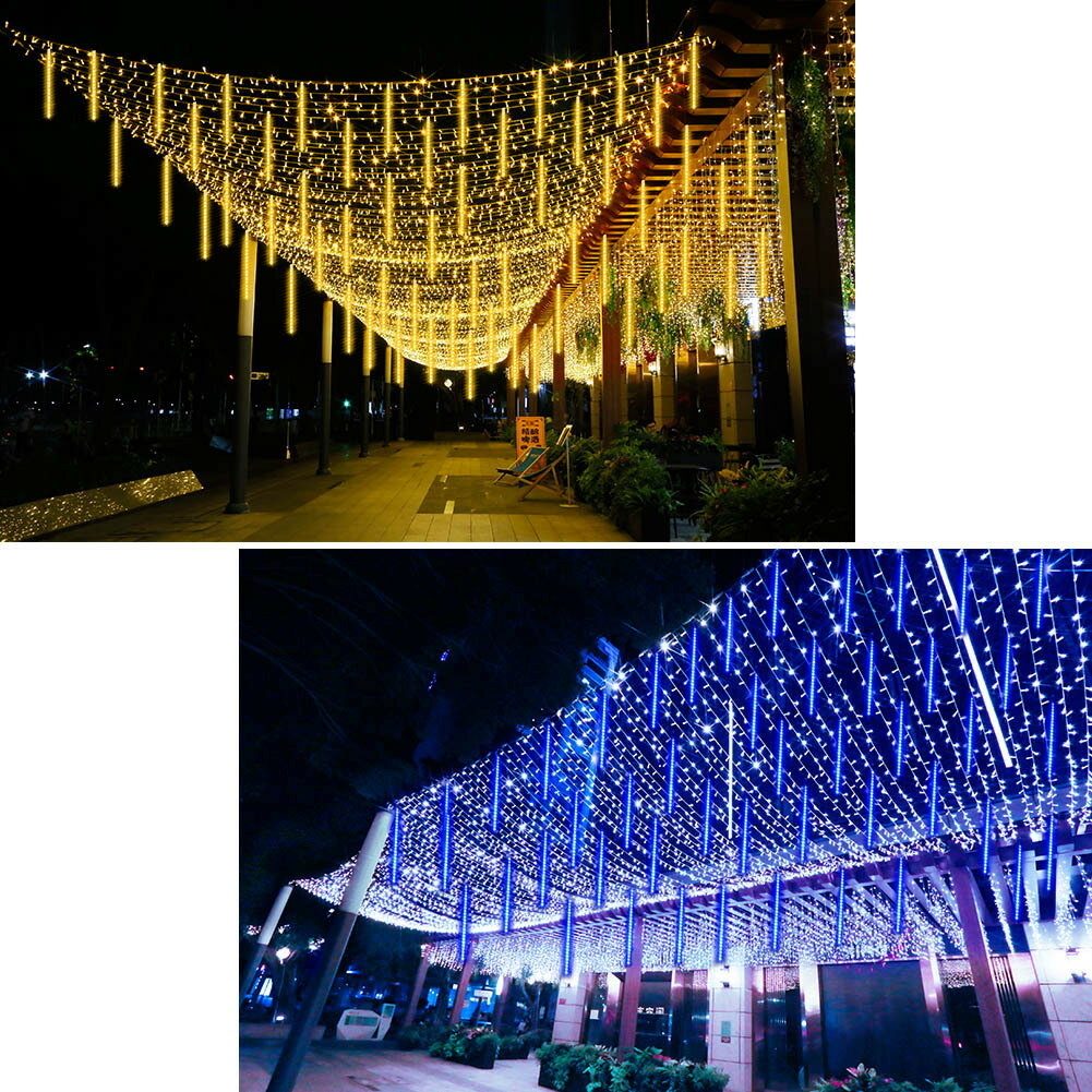 LEDイルミネーションライト フォールライト スノーフォールライト 30cm 10本 流れる流星 つらら スノー..