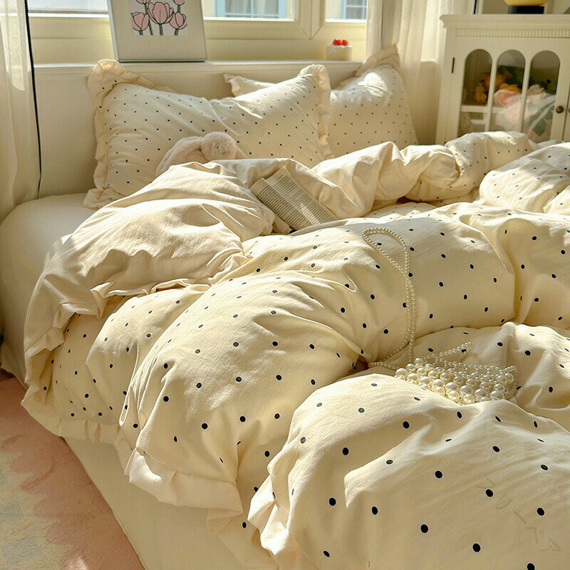 布団カバーセット 3点セット 4点セット ドット柄子供用 可愛い シングル セミダブル 四季通用 柔らかい..