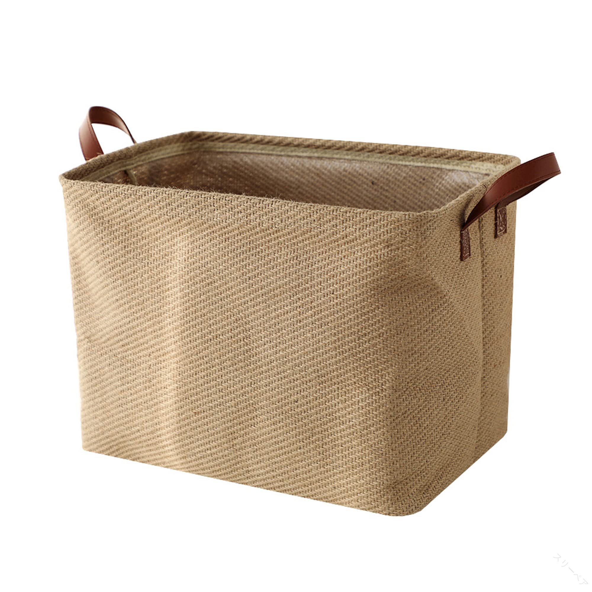 バスケット 収納 かご 折りたたみ 洗濯カゴ ランドリーバスケット 大容量 ナチュラル ジュート 麻 マガ..